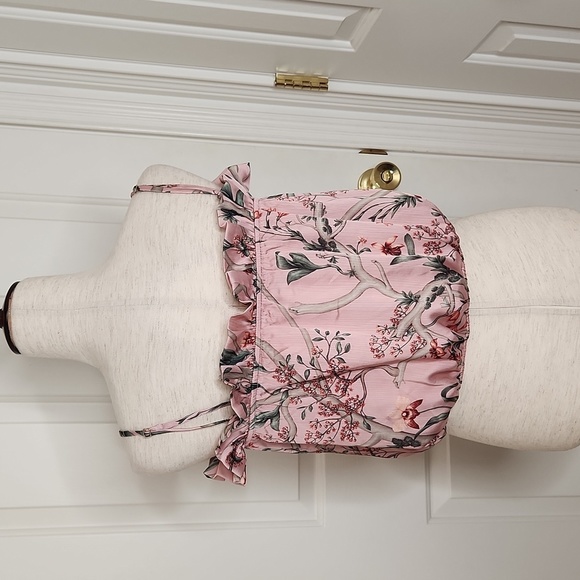 JOHANNA ORTIZ x H&M Mauve Floral Tie Hem Satin Blouse Size M - Picture 6 of 15